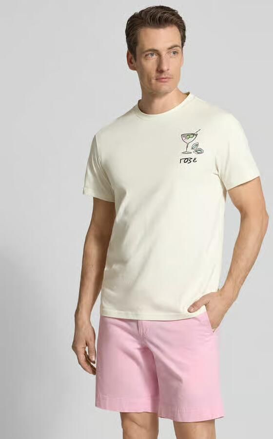 Manuel Ritz T-shirt met motief en ronde hals - Foto 4
