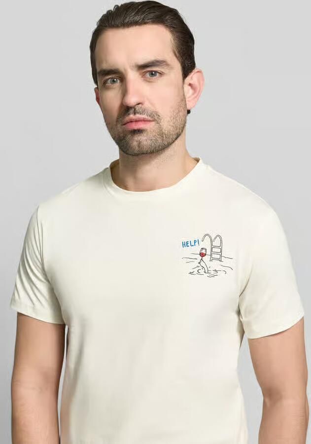 Manuel Ritz T-shirt met motiefprint en ronde hals