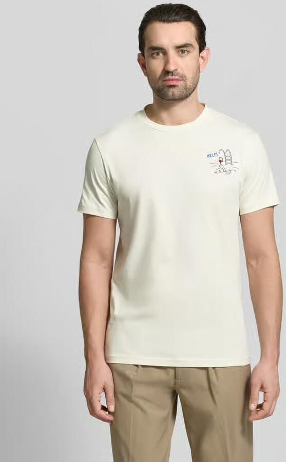 Manuel Ritz T-shirt met motiefprint en ronde hals - Foto 4