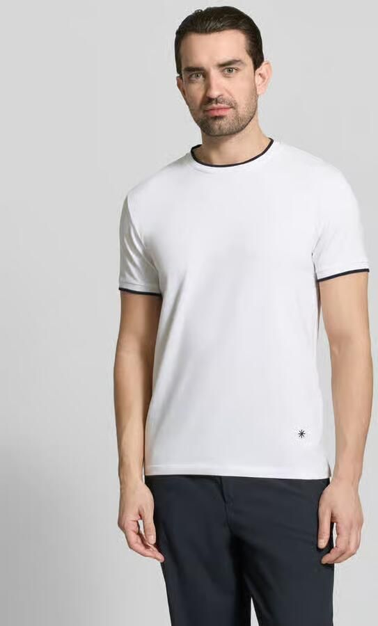 Manuel Ritz T-shirt met ronde hals en contraststrepen - Foto 3