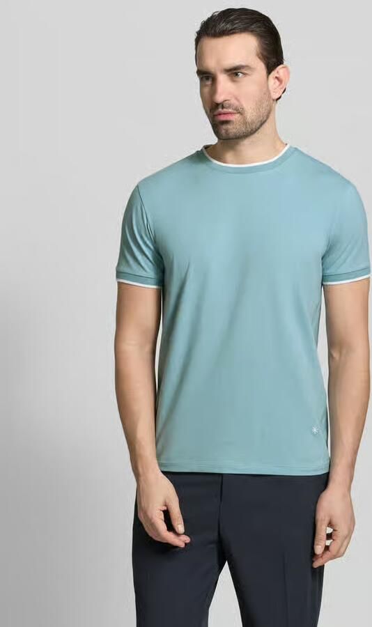 Manuel Ritz T-shirt met ronde hals en contraststrepen - Foto 3