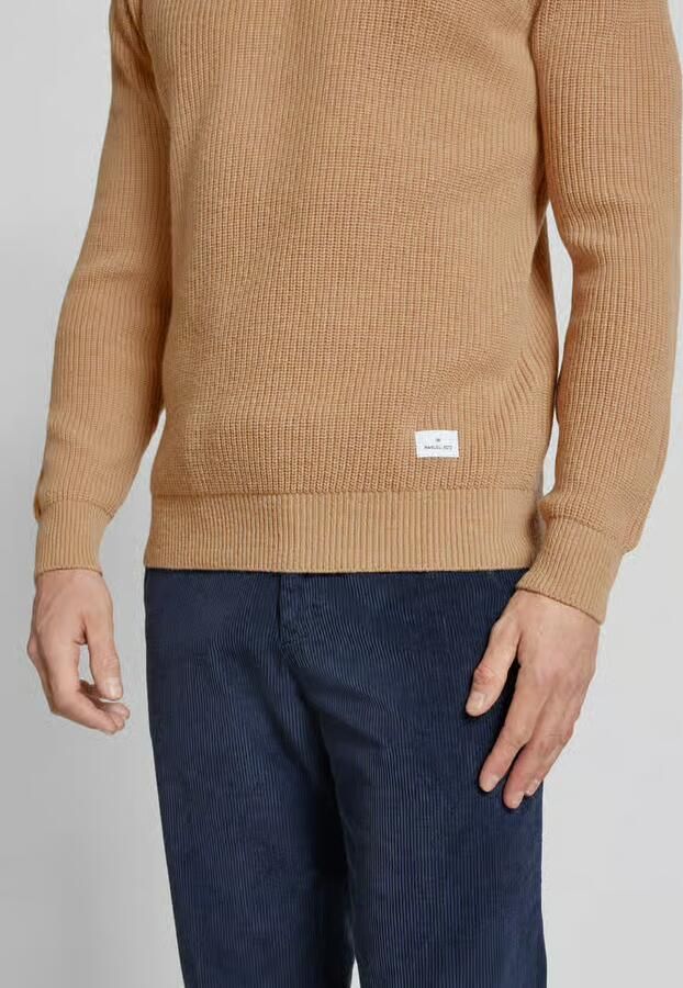 Manuel Ritz Wollen pullover met labelpatch