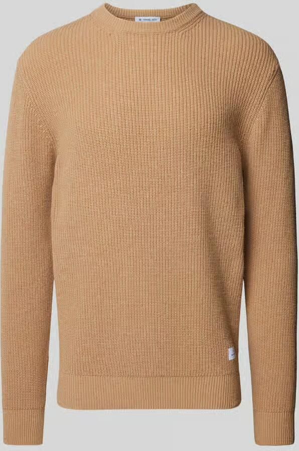 Manuel Ritz Wollen pullover met labelpatch - Foto 2
