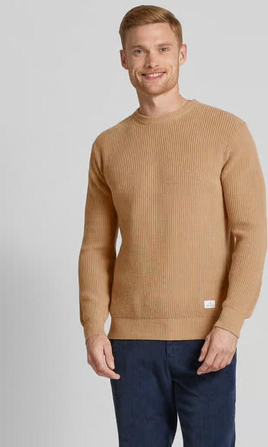 Manuel Ritz Wollen pullover met labelpatch - Foto 4