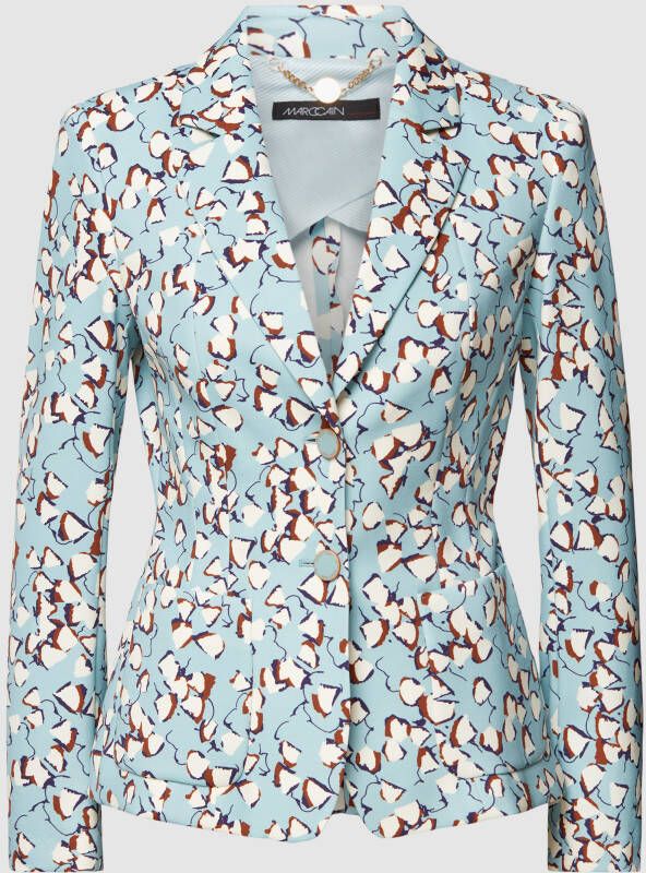 Marc Cain Blazer ontmoette print Blauw Dames