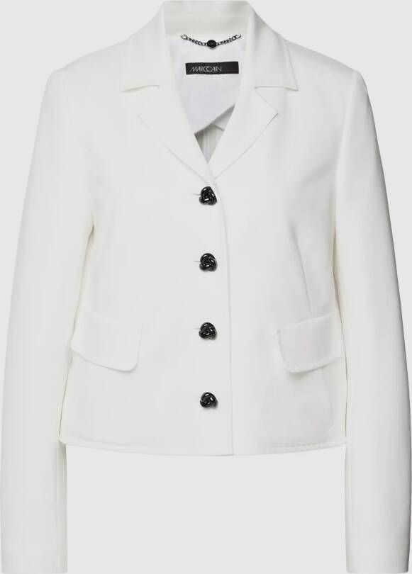 Marc Cain Stijlvolle en veelzijdige witte blazer met klassieke details White Dames