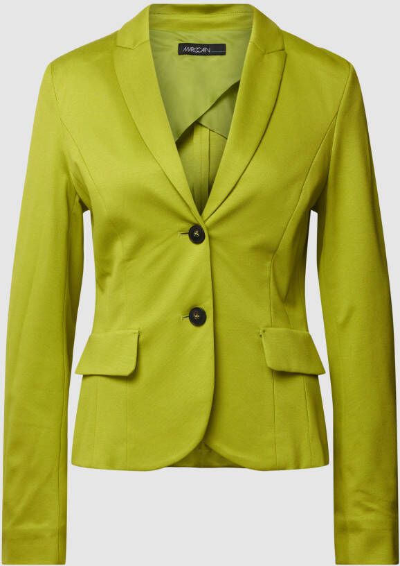 Marc Cain Blazer van viscosemix met stretch en klepzakken