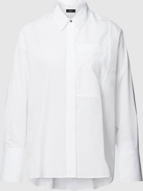 Marc Cain Cotton blouse with MC embroidery Wit Dames