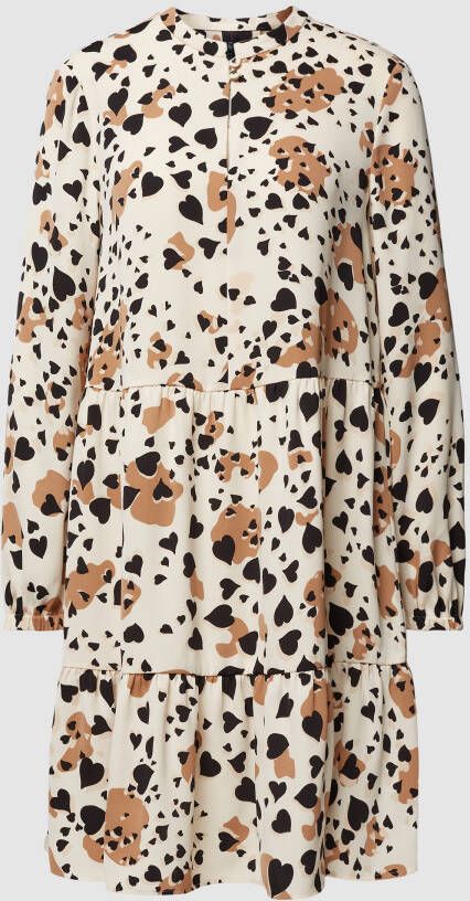 Marc Cain Jurk hartjesprint Van beige - Foto 1