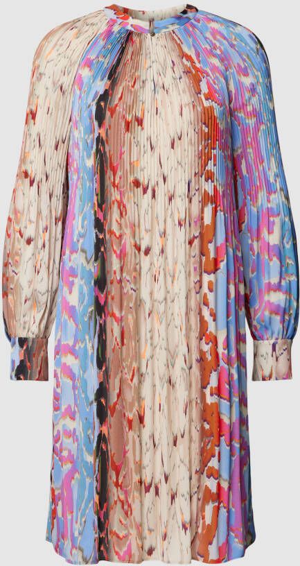 Marc Cain Plissé-jurk met kleurrijke print Meerkleurig Dames