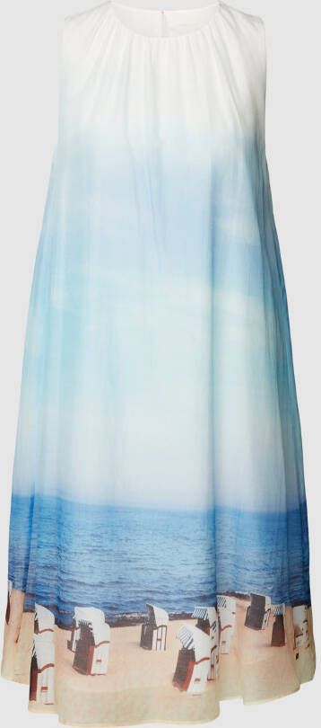 Marc Cain Knielange jurk met motiefprint
