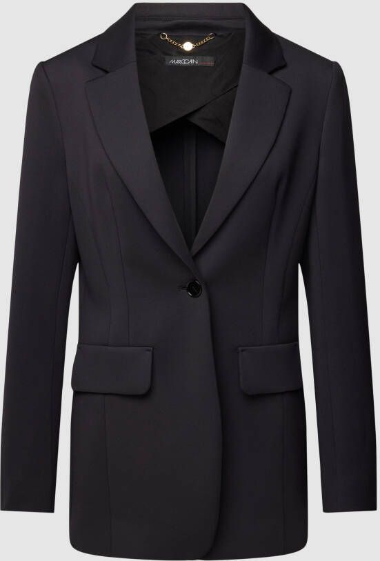 Marc Cain Tijdloze zwarte blazer met klassiek design en vrouwelijke pasvorm Black Dames