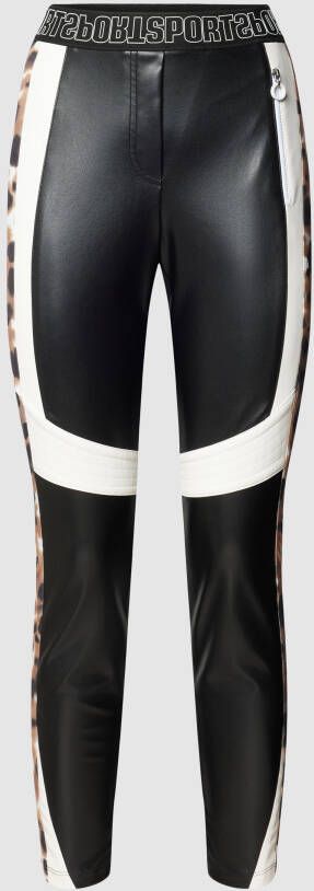 Marc Cain Leather Trousers Zwart Dames