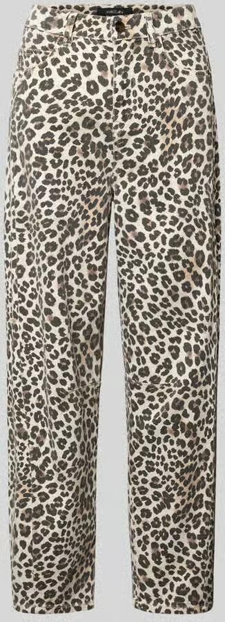 Marc Cain Balloon fit jeans met all-over luipaardprint - Foto 3