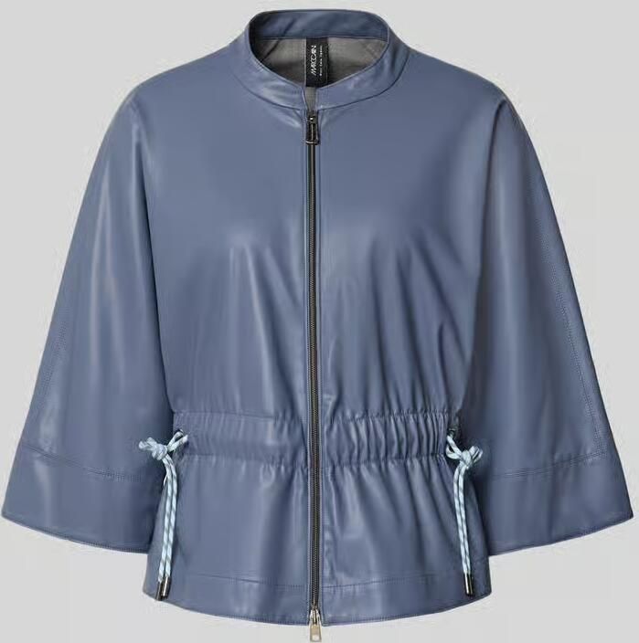 Marc Cain Blazer in leerlook met opstaande kraag - Foto 2