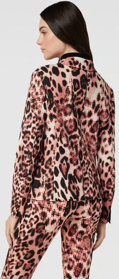 Marc Cain Faux Fur Shearling Luipaardprint Jas Meerkleurig Dames - Foto 4