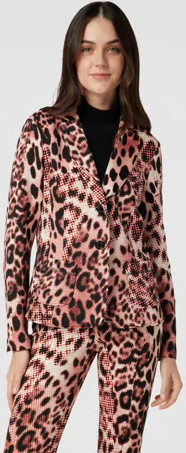 Marc Cain Faux Fur Shearling Luipaardprint Jas Meerkleurig Dames - Foto 5