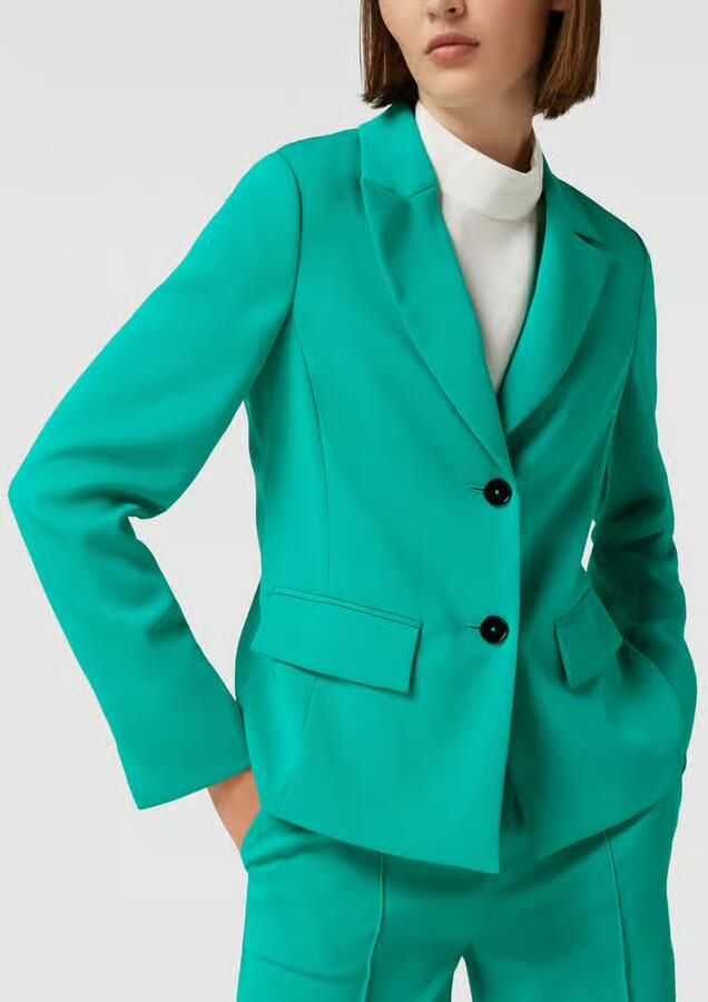 Marc Cain Groene Blazer met Stijlvolle Opstaande Kraag en Knopensluiting Green Dames - Foto 2