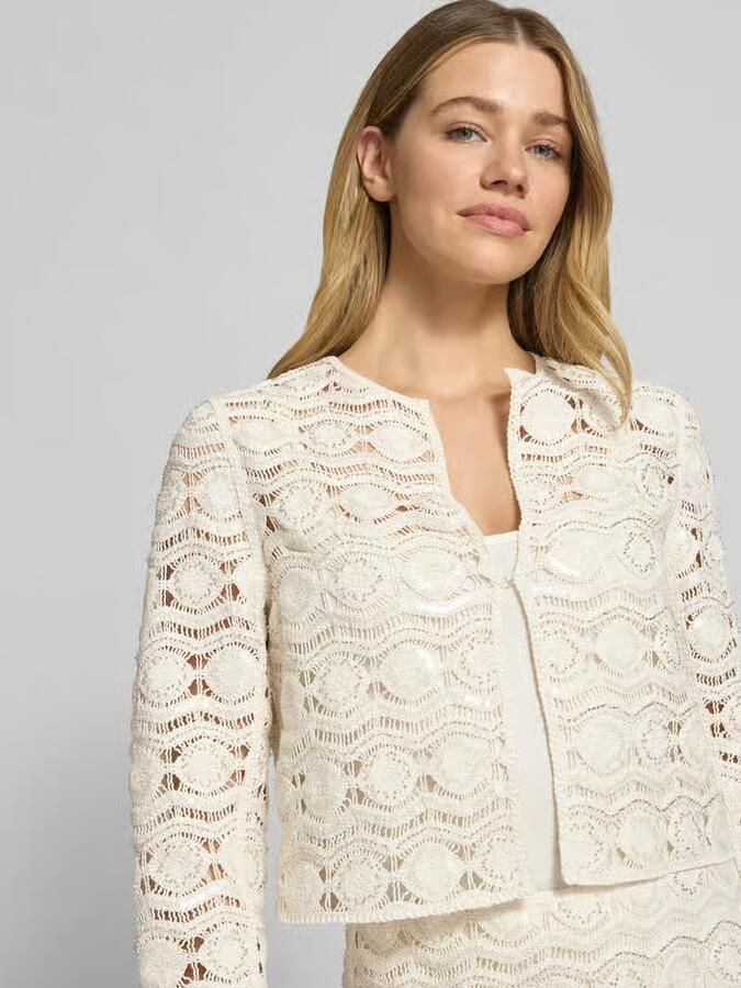 Marc Cain Blazer van gehaakt kant met knoopsluiting