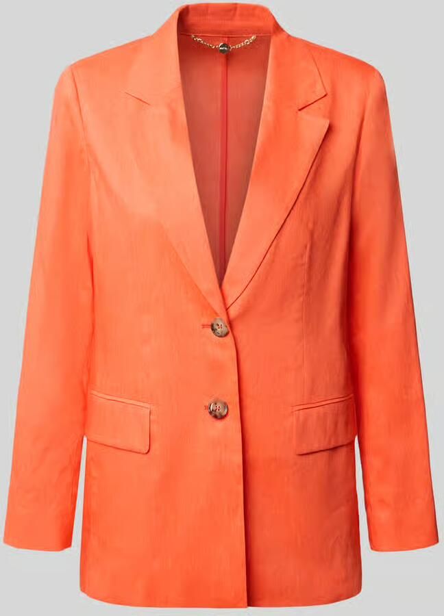 Marc Cain blazer van linnenmix met klepzakken - Foto 2