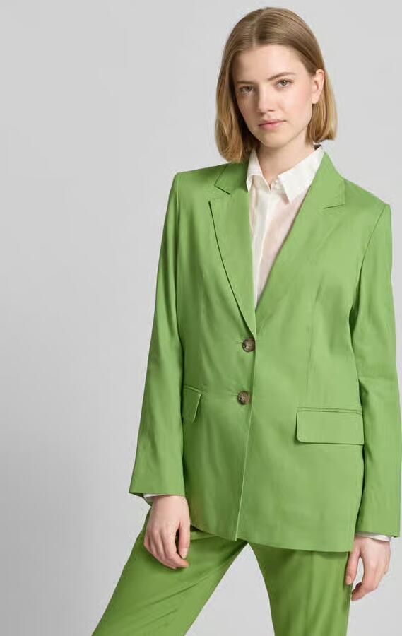 Marc Cain blazer van linnenmix met klepzakken - Foto 2