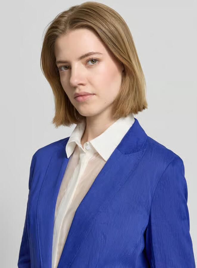 Marc Cain Blazer van linnenmix met reverskraag
