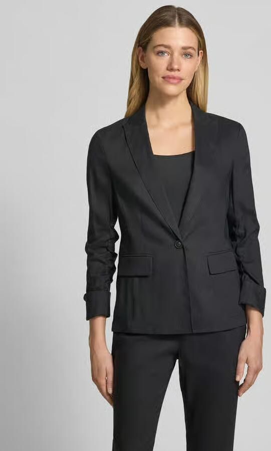 Marc Cain Blazer van linnenmix met reverskraag - Foto 4