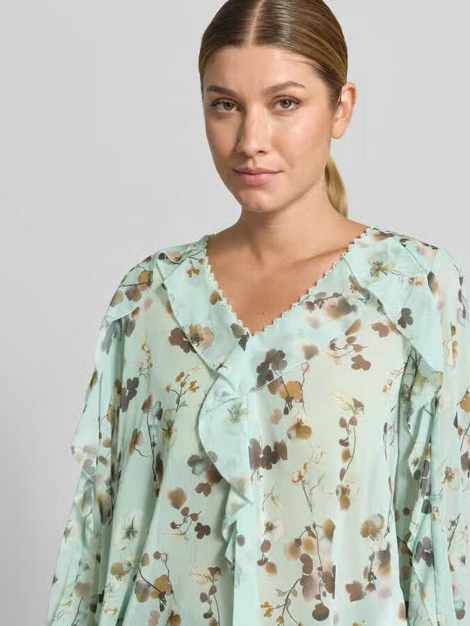 Marc Cain Blouse in all-over look met volants - Foto 2