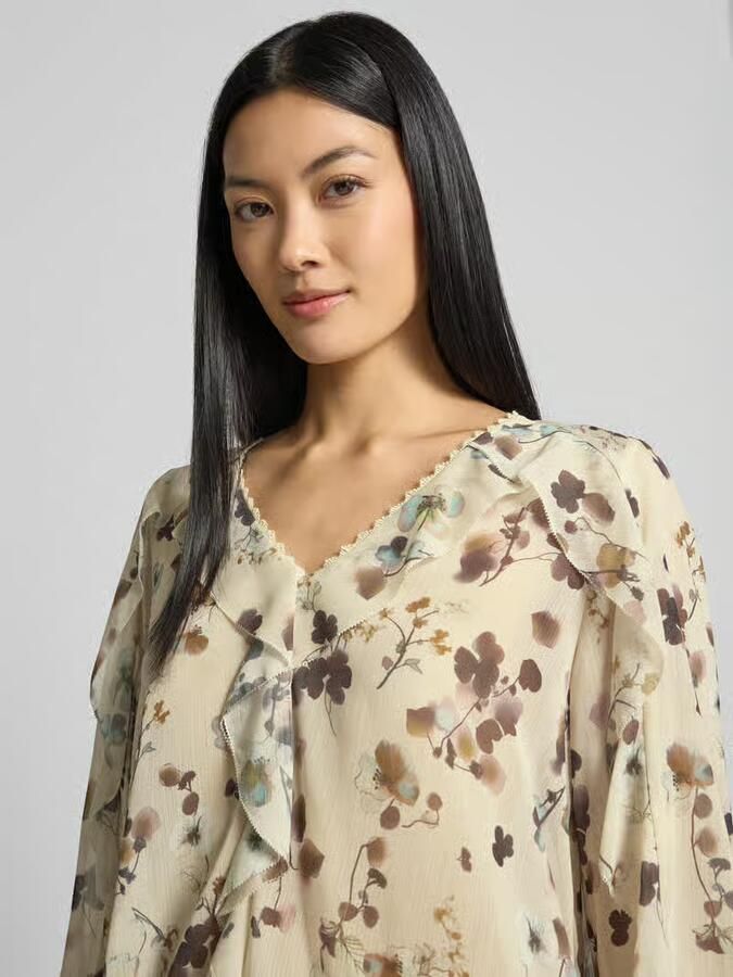 Marc Cain Blouse in all-over look met volants - Foto 2