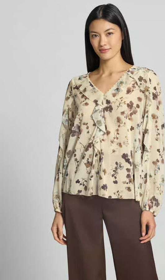 Marc Cain Blouse in all-over look met volants - Foto 3