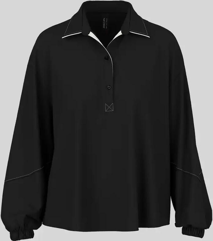 Marc Cain blouse met lange mouwen met contrasterende kraagafwerking