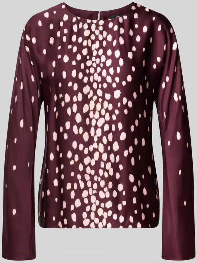 Marc Cain blouse met lange mouwen met glanzende look