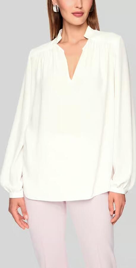 Marc Cain blouse met lange mouwen met tuniekhals - Foto 3
