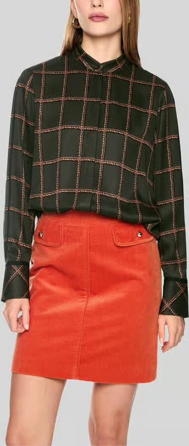 Marc Cain blouse met lange mouwen met verborgen knoopsluiting - Foto 3