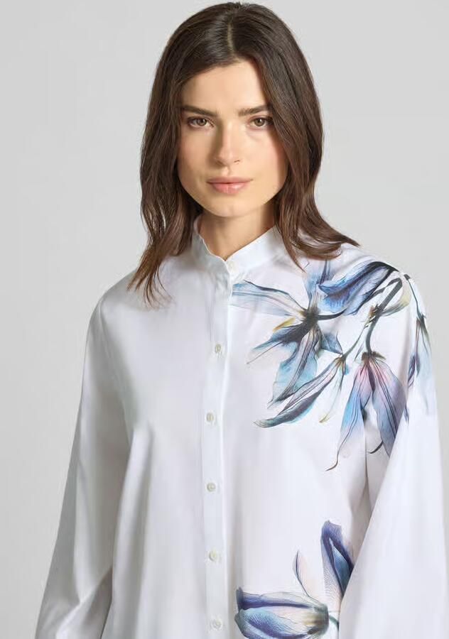 Marc Cain Blouse met Maokraag en Knoopsluiting