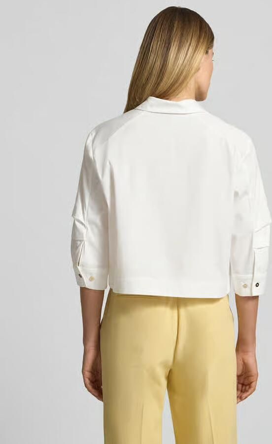 Marc Cain Blouse met reverskraag en 3 4-mouw