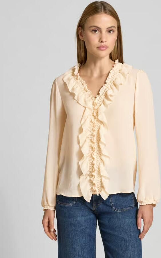 Marc Cain Blouse met ruches en V-hals - Foto 2