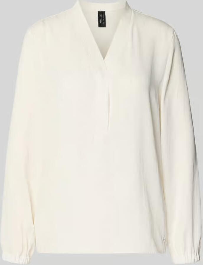 Marc Cain Elegante Witte Blouse met V-Hals en Lange Mouwen White Dames - Foto 2