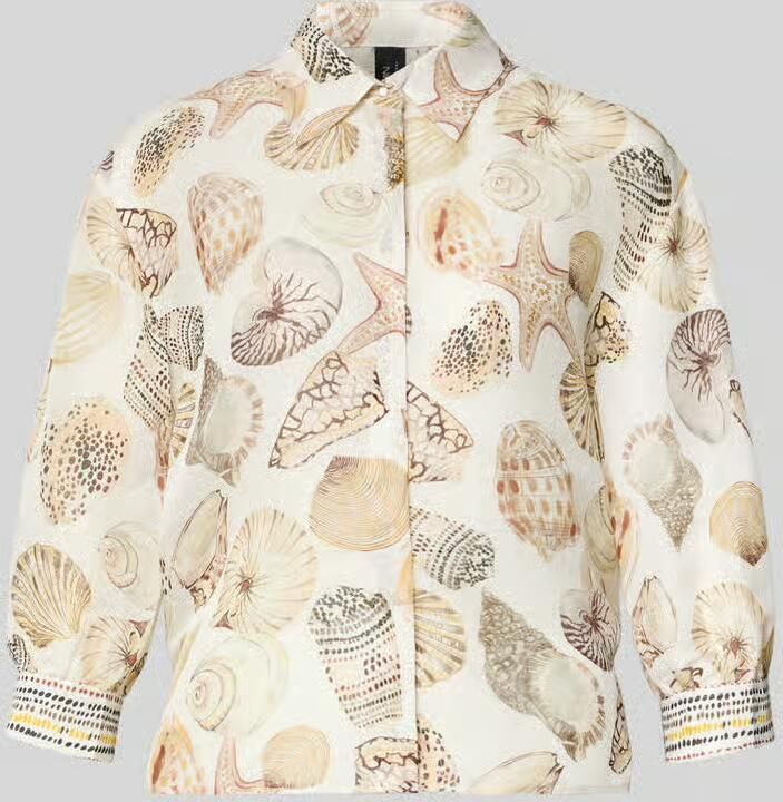Marc Cain Blouse van linnenmix met 3 4-mouw - Foto 2