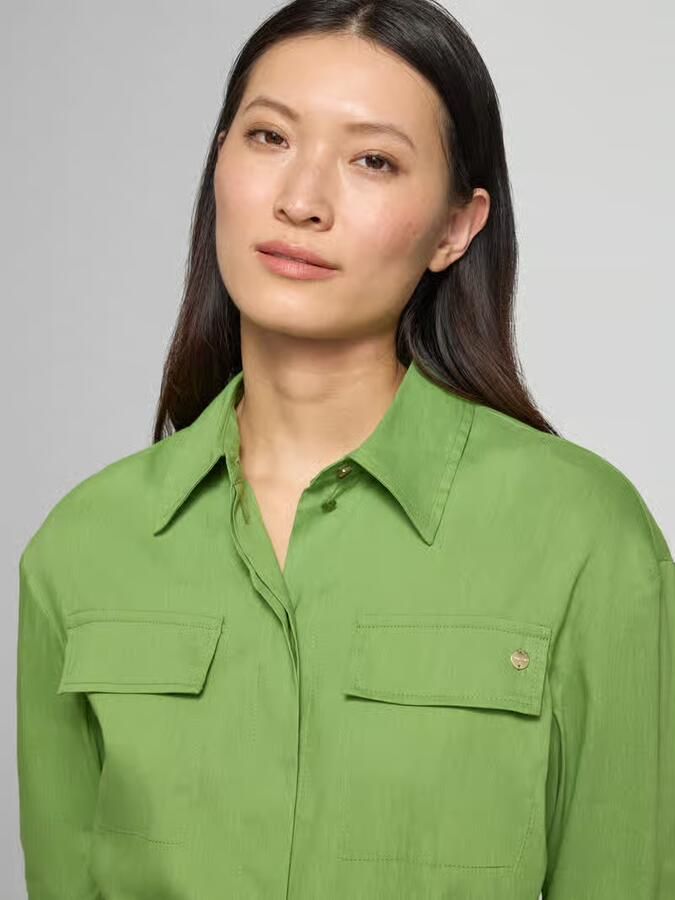 Marc Cain Blouse van linnenmix met borstzakken