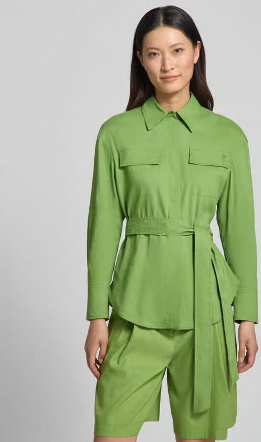 Marc Cain Blouse van linnenmix met borstzakken - Foto 2