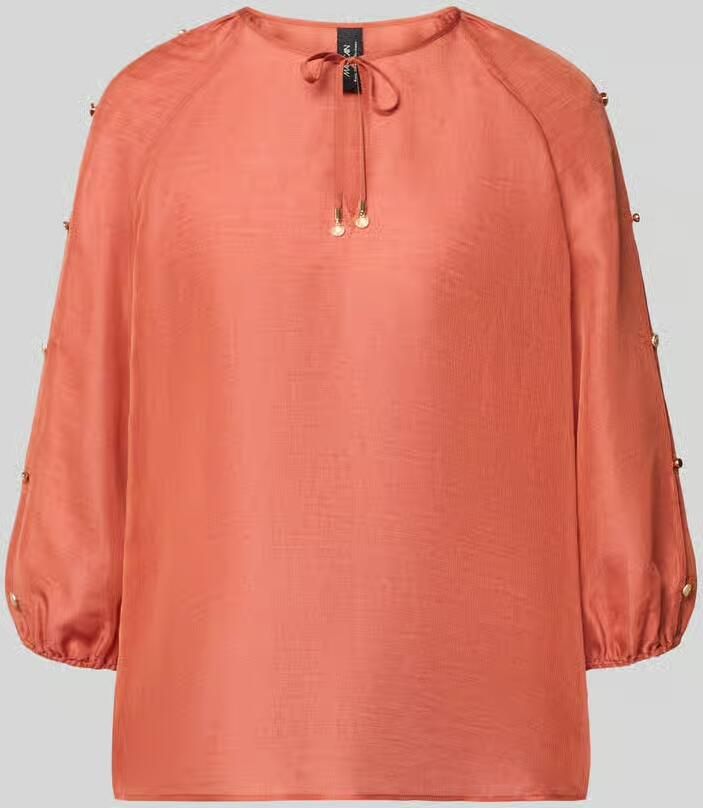 Marc Cain Blouse van linnenmix met sierknopen - Foto 2