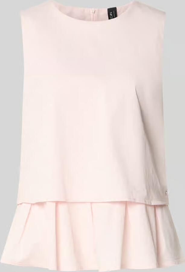 Marc Cain Blouses T-shirt met volantrand en ronde halsuitsnijding - Foto 2