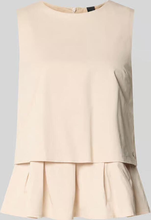 Marc Cain Blouses T-shirt met volantrand en ronde halsuitsnijding - Foto 2