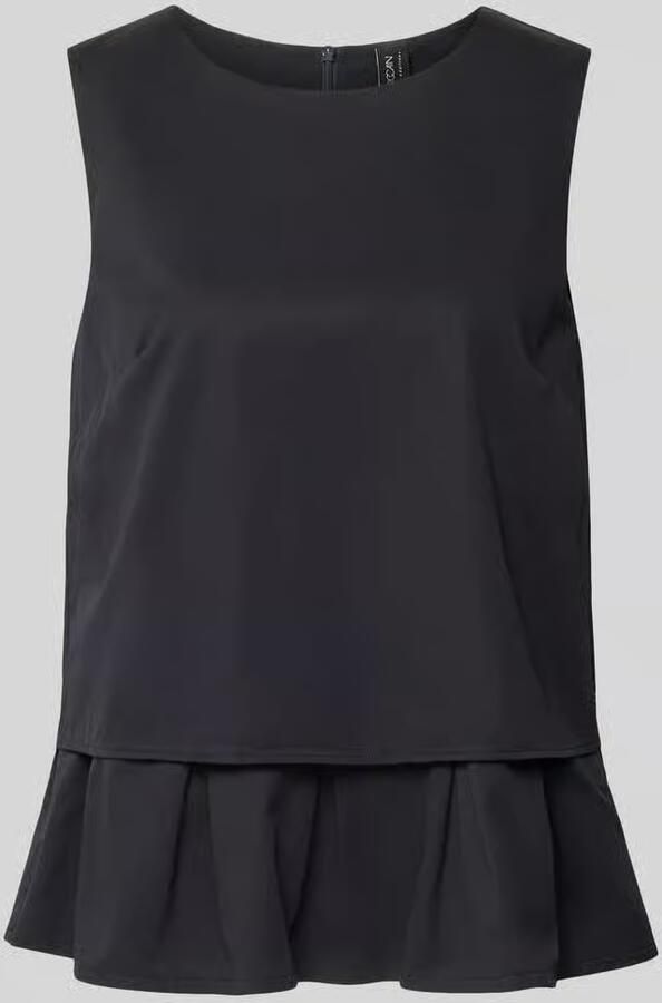 Marc Cain Blouses T-shirt met volantrand en ronde halsuitsnijding - Foto 2