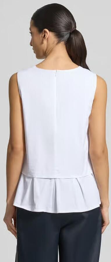 Marc Cain Blouses T-shirt met volantrand en ronde halsuitsnijding - Foto 3