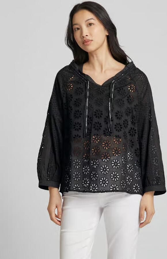 Marc Cain Blouseshirt met ajourborduursel - Foto 2