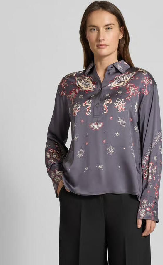 Marc Cain Blouseshirt met korte knoopsluiting - Foto 4