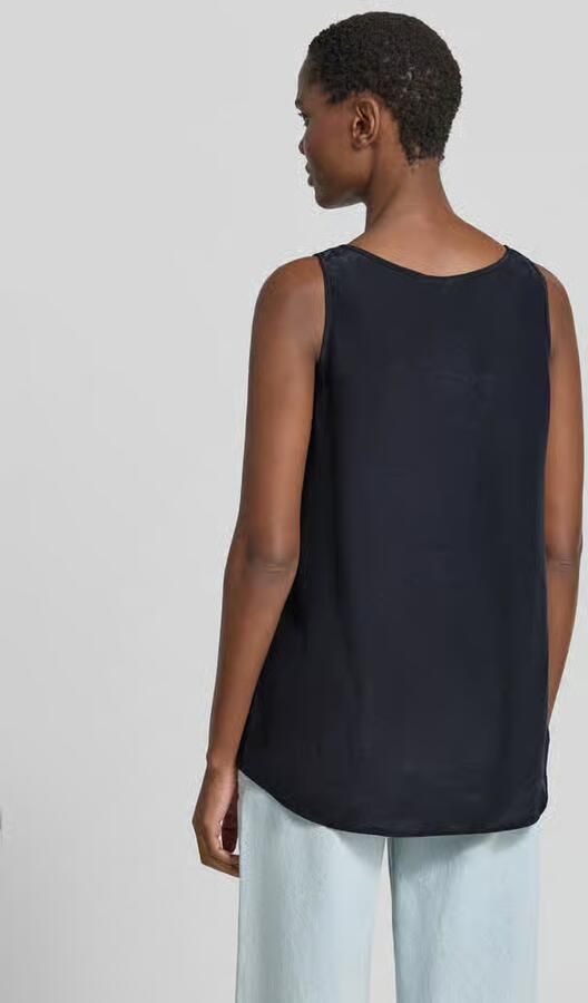 Marc Cain Blouseshirt met ronde hals en labeldetail