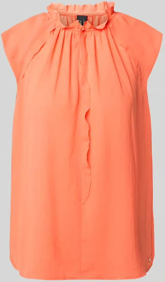 Marc Cain Blouseshirt met ruches en kapmouwen